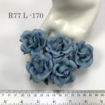 Baby Blue Large Artificial Handmade Mulberry Paper flowers for crafts or wedding from Thailand