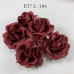 Large 2" Solid Burgundy Sweet Moon Roses