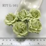 Large 2" Solid Soft Green Sweet Moon Large Sweet Moon Paper Roses for wedding and craft, supply by iamroses Thailand