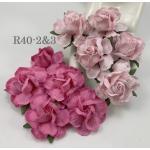  2" Mixed Soft Pink and PINK Tea Roses
