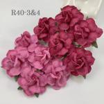 Large 2" Mixed Pink and HOT Pink Tea Roses