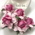 50 Medium 1.5" Pale pink - Pink Center Roses