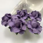  50 Medium 1.5" Solid Purple Paper May Roses