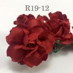 50 Small 1" Solid Red May Roses
