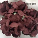 50 Small 1" Solid Burgundy May Roses