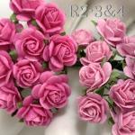100 Mini 1/4" or 1cm Mixed JUST 2 Pink Open Roses (3/4)
