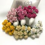 100 Mini 1/4" or 1cm Mixed 5 Open Roses (2/3/4/147/15)