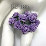 100 Mini 1/4" Purple Paper Open Roses