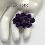  100 Mini 1/4" Dark Plum Purple Open Roses