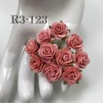 100 Size 3/4 or 2cm Punch Pink Open Roses