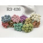  100 Size 3/4 or 2cm Mixed 10 Pastel Open Roses (New)