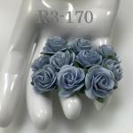   100 Size 3/4" or 2cm Solid Baby Blue Open Roses