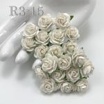 50 Size 3/4" or 2cm White Open Roses