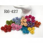  50 Size 1" or 2.5cm Mixed Rainbow Open Roses