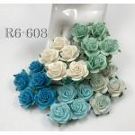  50 Size 1" or 2.5cm Mixed Ocean Mixed Open Roses