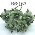 50 Size 1" or 2.5cm Dusty Green Open Roses
