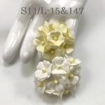 	S11/L-46 (100 Pcs)     100 Size 3/4" or 2cm Mixed JUST Cream - White Cottage
