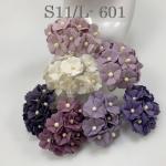  100 Size 3/4" or 2cm Mixed All Purple -White Cottage