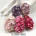 100 Size 5/8" or 1.5 cm - Small Mixed Purple / Pink