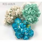  50 Puffy Roses (1-1/4or3cm) Mixed 3 colors (15/450/451-V)
