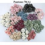 70 Mixed Sizes Pantone Tone Paper flowers (70/A)