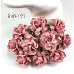 Large 2" or 5 cm - Dusty Pink Tea Roses Flowers