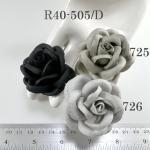  20 Romantica Roses (2 or 2.5cm) Mixed (Black /725/726)
