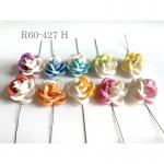  20 Romantica Roses (2 or 5 cm) Mixed White - HALF 10 Rainbow
