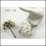 50 - White (1"or2.5cm) Spring Cottage Paper Flowers