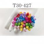 Mixed Rainbow Colors Semi Open Rose Buds