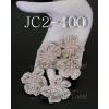 JC 2- 400     10 Big Taupe Crochet Flowers