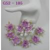 GS2 - 185     25 Purple Scrapbooking Paper Curly Flowers 