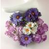 30 Mixed Purple Daisy Roses Paper Flowers