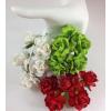 25 Christmas Mixed Color Paper Roses