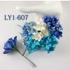 Mixed All Blue White Lilly Paper Flowers