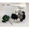 Mixed Black & White Curly Paper flowers
