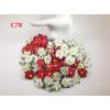 50 Mixed Red and White Small Poinsettia