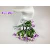 25 Mixed Purple White Tulip Craft Paper Flowers
