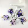 5 Mixed Purple Short Paper Flowers Spray (Pre-order)  