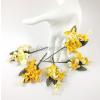 5 Mixed Yellow Short Paper Flowers Spray (Pre-order) 