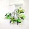 5 Mixed Green Short Paper Flowers Spray (Pre-order) 