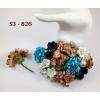 50 Mixed Brown Blue Turquoise Tone Cherry Blossoms