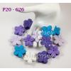 P20 - 626 Mixed Purple Turquoise White Small Petals Scrapbook Thailand Iamroses