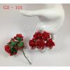 25 Red Curly Paper flowers