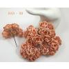 25 Peony 2" or 5 cm Solid Peach Flowers