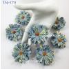  Baby blue Curly Full Bloomed Daisy Paper Flowers 