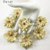 pale Yellow Cream Large Curly Full Bloomed Daisy Paper Flowers 