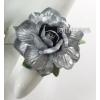 25 Large  2" or 5 cm - Silver Paper Crafts Tea Roses Flowers