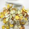  Mixed Yellow Die Cut Small Daisy Paper Petal flowers