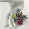 100 Rainbow Mini Artificial paper Rosebuds 